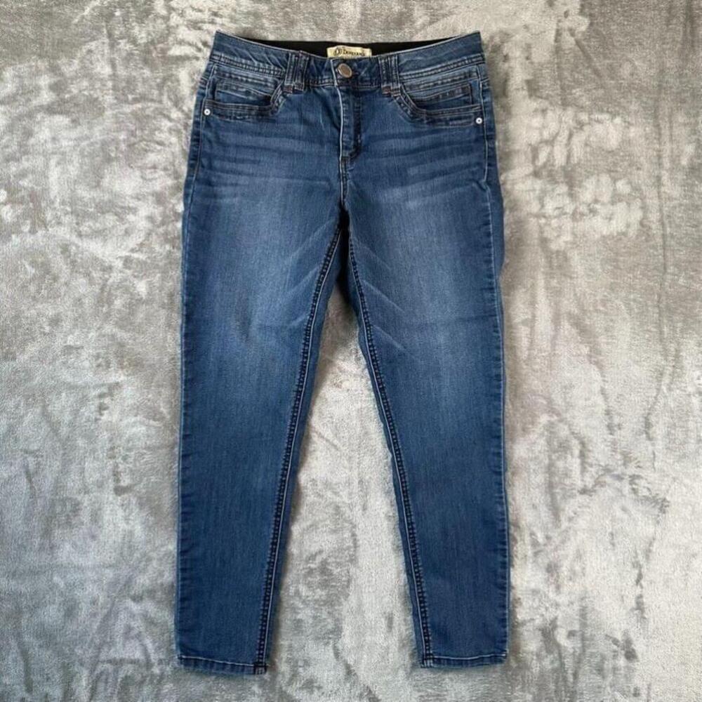 Democracy Jeans Womens 8 Blue Skinny Mid Rise Stretch Ab Technology Pants